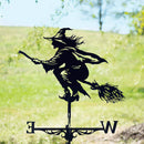 Witch Wind Direction Indicator Garden Metal Stake Weathervane Windmill (A) Newly