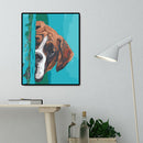 Hand Painted Picture Digital Dog Coloring Drawing Home Decor Modern Wall Art