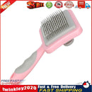 Pet Needle Comb Steel Pet Loose Hair Remover Brush Auto Epilation (Pink) Newly