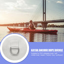 Stainless Steel Kayak D Ring Patch for PVC Inflatable Boat Canoe (White)