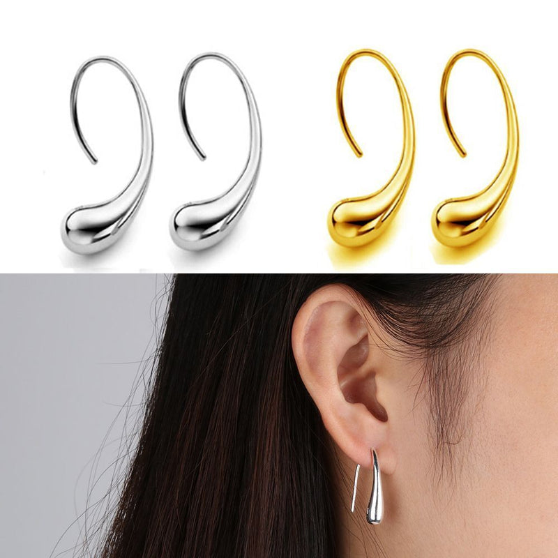 Wedding Necklace Women Ring Tear Drop Bracelet Earrings Open Bangle Jewelry Set