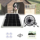 5W Solar Panel Powered Fan 6V Mini Ventilator Solar Exhaust Fan for Dog House
