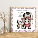 14CT Printed Partial Cross Stitch Handcraft Two Cows Artwork Wall DIY Decor