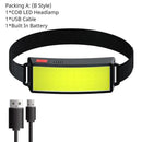 10W COB LED Headlamp USB Rechargeable Portable Fishing Hiking Headlight Torch