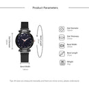 Starry Sky Band Strap Women Watch Plastic Case Quartz Wrist Watch (Black) Newly