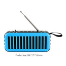 Wireless Bluetooth-compatible Speaker with FM Radio LED Flashlights (Blue) Newly