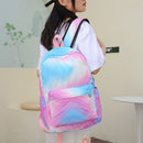 #A Tie Dye Ink Backpack Student Schoolbag Waterproof Laptop Bookbag Pencil Case