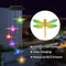 Dragonfly Solar LED Color Changing Wind Chime Lamp Garden Pendant Light (A)