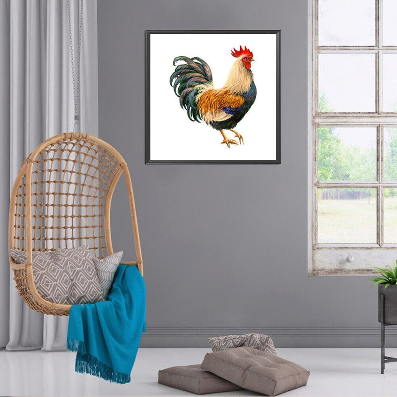 5D DIY Diamond Painting Kits Rooster Full Round Drill Wall Decor Art Crafts