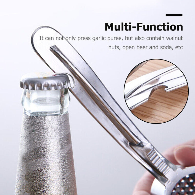 Handheld Garlic Press Crusher Rust Proof Ginger Crusher Home Kitchen Accessories