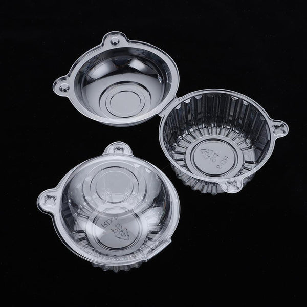 Disposable Cases Set Cake Holders Boxes Plastic Cupcake Reusable Muffin Cup