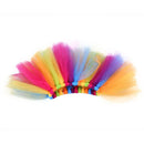 Cute Kids Girls Crochet Multi Tutu Skirt Flower Hairband Photo Props (0-2M)