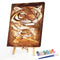 Tiger Family Oil Paint By Numbers Kits Canvas Picture Wall Art DIY (B741)
