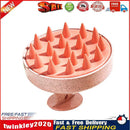 Silicone Scalp Head Body Massager Comb Round Hair Washing Brushes (Pink) Newly
