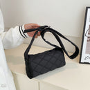Simple Crossbody Handbags Solid Color Messenger Handbags Small Flap for Shopping