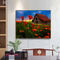 Canvas Painted Oil Paint By Numbers Cabin Flowers Wall Art Modern Bedroom D