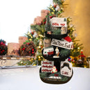 Christmas Sign Wood Table Decoration Farmhouse Tiered Tray Decor Ornament~