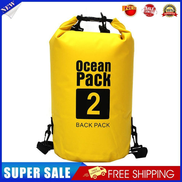 2L Waterproof Dry Bag Swimming Outdoor Drift Kayaking Storage Pack (Yellow)