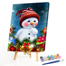 Snowman Frameless DIY Oil Paint by Numbers Kit Picture Coloring Canvas Art