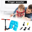 Kids Mini Alloy Finger Scooter Set w/ Pants Wheel Interactive Toys (Black) Newly