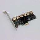 PCI-E Riser Card 1 to 6 USB 3.0 Multiplier Hub BTC Mining Expansion Card