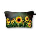 Sunflower Printed Hand Hold Travel Storage Cosmetic Bag Toiletry Bag
