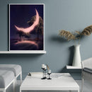 Diamond DIY moon Full Round Drill Rhinestone Picture