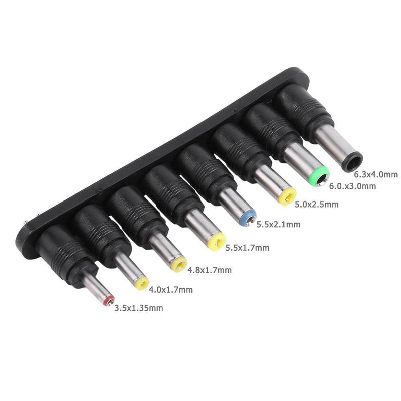 8 in 1 Set 8pcs Universal AC DC AC Adapter 2-Pin Male Charger Tips for