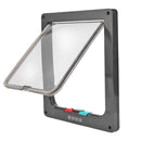 4 Way Lockable Dog Cat Safe Flap Door Puppy Pets Plastic Gate (Black XL) Newly