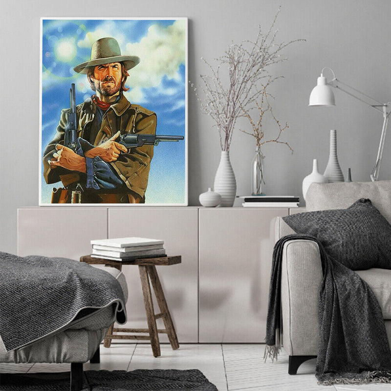 Western Cowboy Paint By Numbers Kit DIY Frameless Acrylic Picture On Canvas