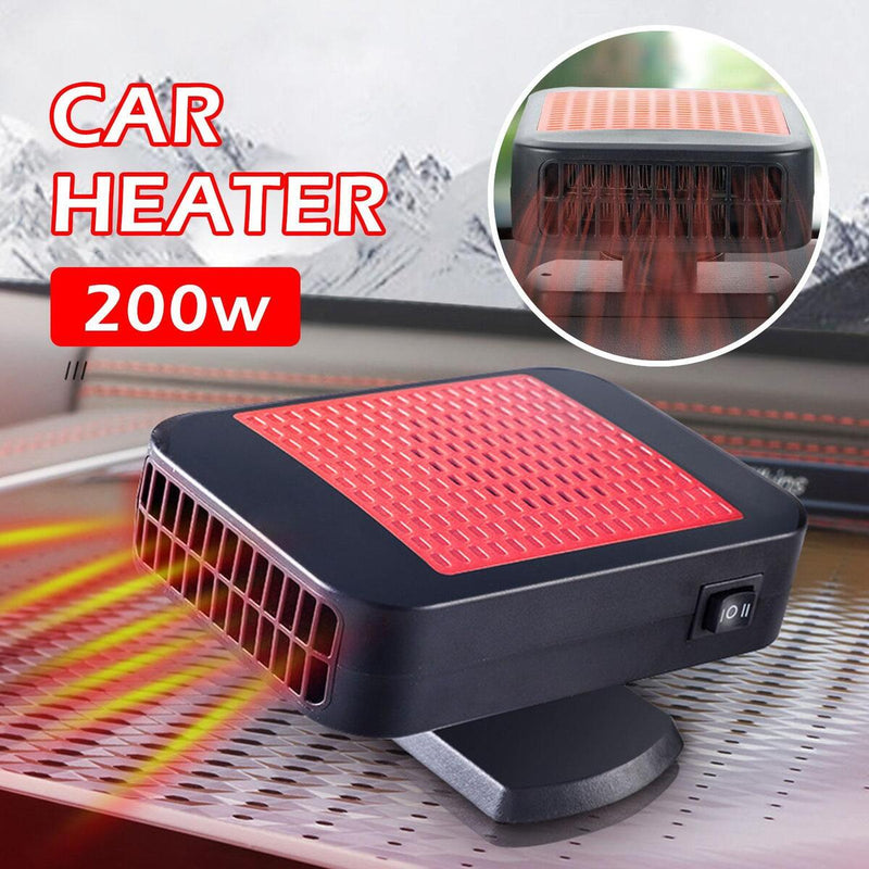 1*Car Windshield Heating Cooling Fan 12V 200W Quick Heater Defroster Demister~