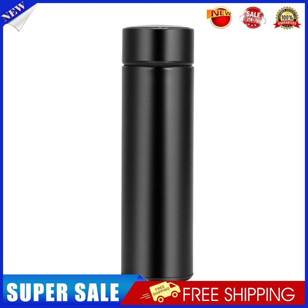 500ml Double-Layer Intelligent Temperature Insulation Water Bottle (Black)