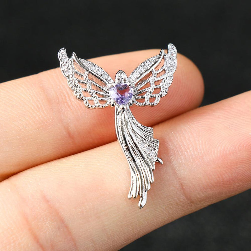 Elegant Fashion Women Religion Prayer Jewelry Angelwing Pendant Virgin Mary