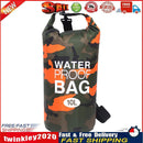 Waterproof Swimming Bag Camouflage Outdoor Kayak Dry Sack (10L Orange) Newly