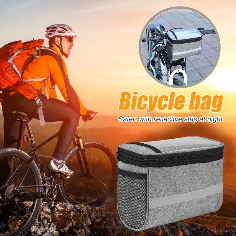 Touch Screen Bike Handlebar Bag Insulation Pouch Bicycle Front Seat Bags Newly