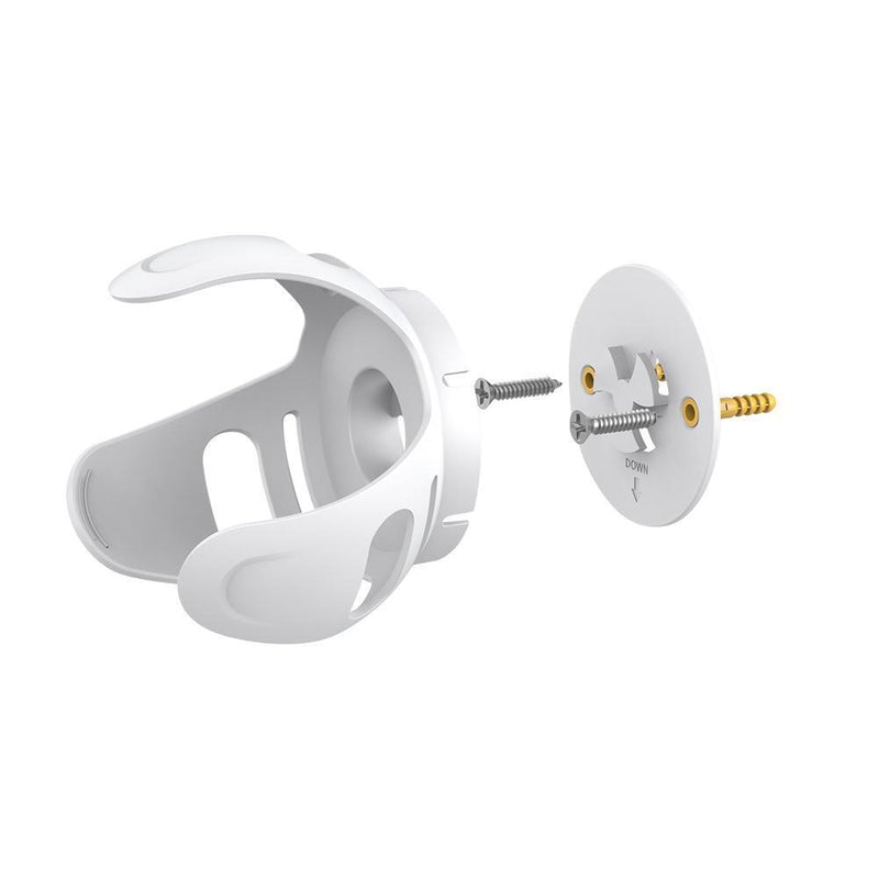 Wall Mounted Stand Space Saving Speaker Holder for Amazon Echo Dot Gen 4 (White)