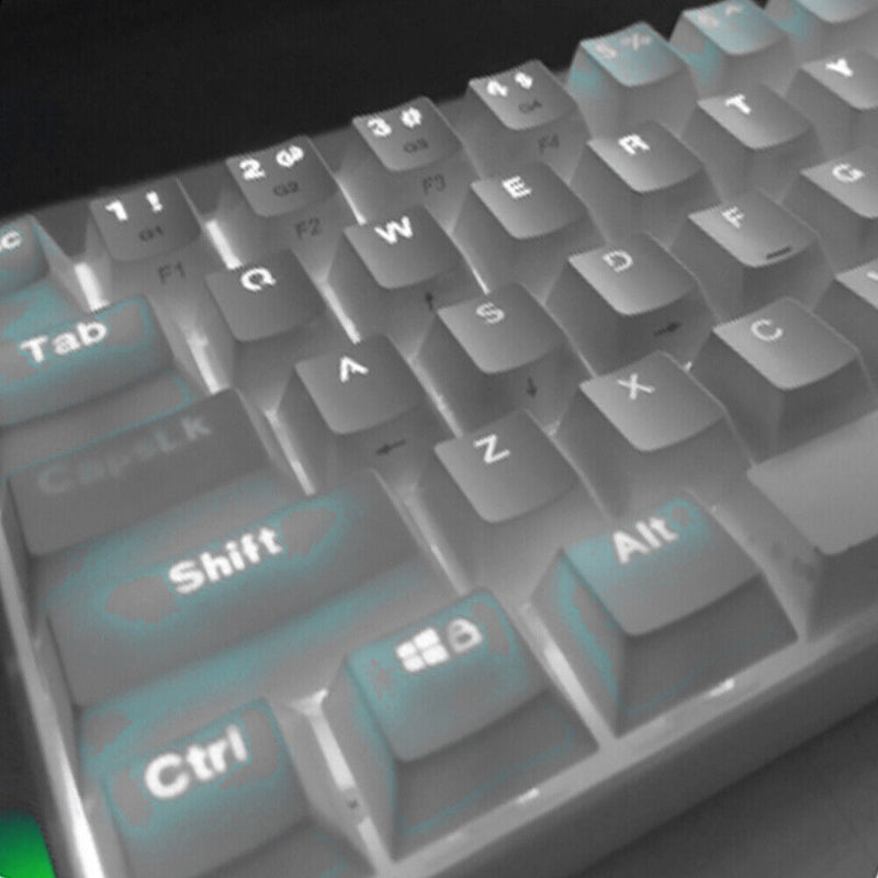104pcs Universal Mechanical Keyboard Keycaps PC Bakclit Key Cap Set (Gray)