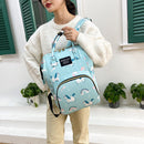 Fashion Women Printing Mummy Diaper Bag Nappy Large Handbag (Green Rainbow)