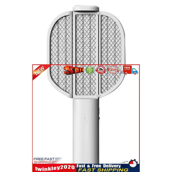 Electric Fly Swatter Insulation Protection Net & Foldable (White Grey) Newly