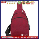 Women/Men Canvas Chest Packs Handbags Casual Shoulder Bags(Red)