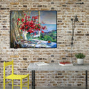 Painting By Numbers Kit DIY Flower Scenery Canvas Oil Wall Art Picture Orname