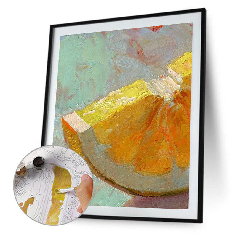 Oil Paint By Numbers Picture DIY Drawing Painting Fruits Art Crafts Decoration