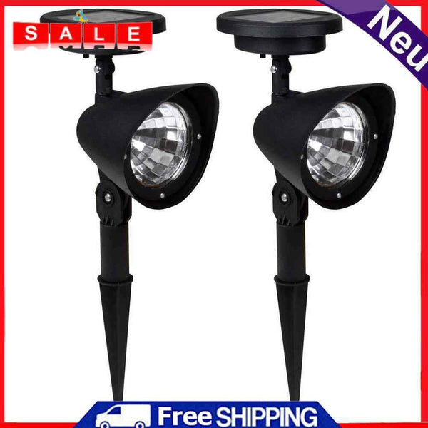 2pcs 3LED Solar Power Outdoor Landscape Headlights Lawn Way Garden Lights