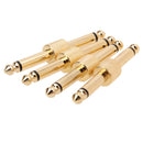 4Pcs Guitar Effects Pedal Adapter Connectors JACK-JACK Converter Straight Newly