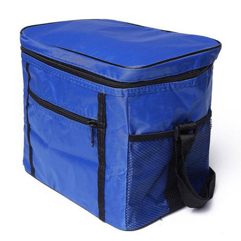 10L Waterproof Lunch Bags Outdoor Camp Picnic Insulated Bento Case (Blue) Newly