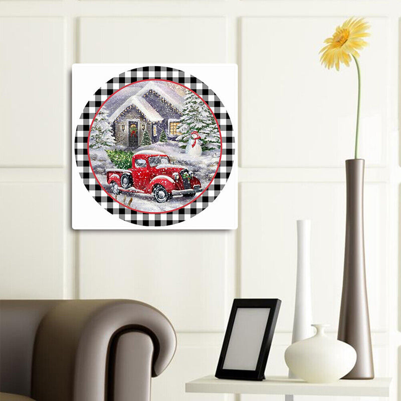 Christmas Truck Oil Painting By Numbers DIY Frameless Art Picture On Canvas