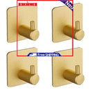 Wall Hooks - Bathroom Kitchen Supplies 4 Pack Stick on Wall Adhesive Door Hooks