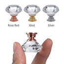 Handles Cupboard Pulls Crystal Glass Knobs Door Knobs Diamond Shape Pull Handle