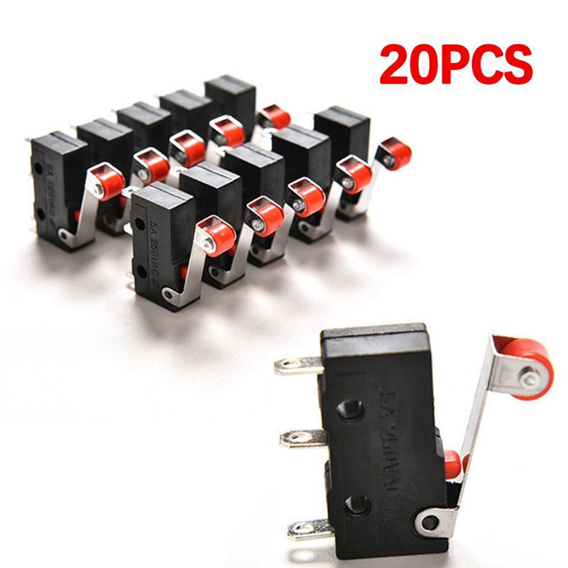 PCB Terminals Normal Open/Close Micro Limit Switch KW11-N KW12 Lever Arm Roller