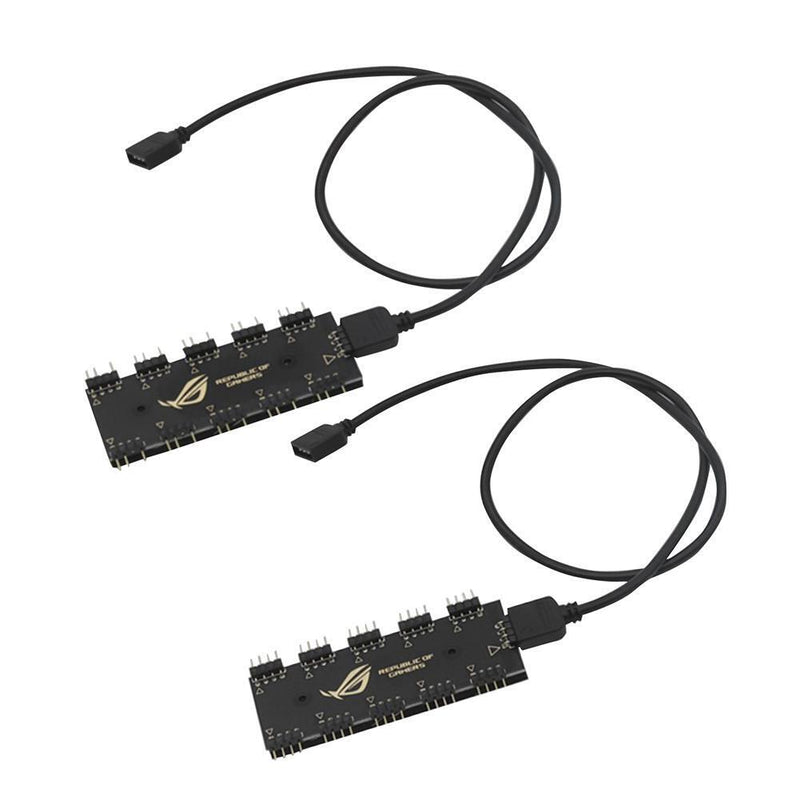 10 RGB Sync HUB Splitter Extension Cable for Motherboard RGB Fan (5V 3Pin)